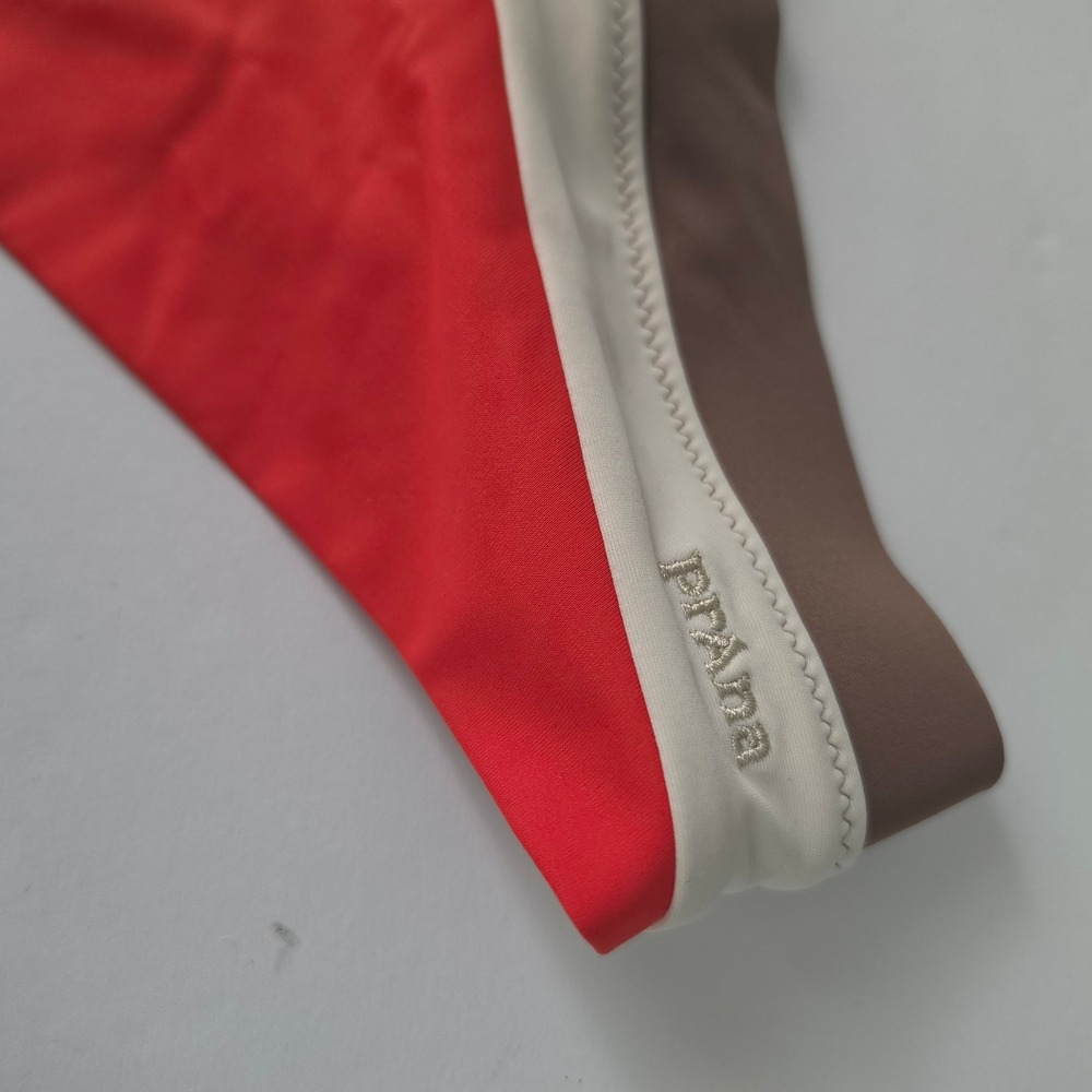 Prana Baja Bound Cheeky Bottom Womens Medium Rose Fire Colorblock NWT 2080641 - Picture 9 of 9